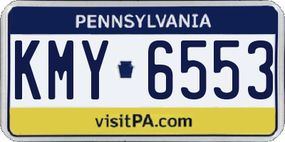 PA license plate KMY6553