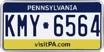 PA license plate KMY6564