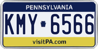 PA license plate KMY6566