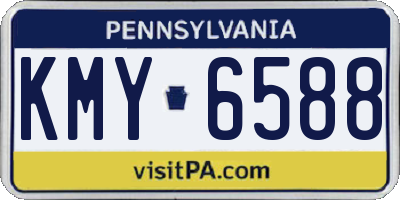 PA license plate KMY6588