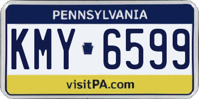 PA license plate KMY6599