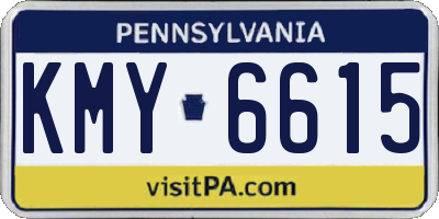 PA license plate KMY6615