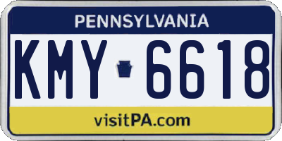 PA license plate KMY6618