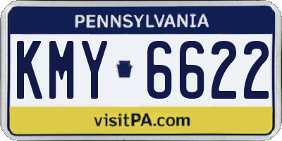 PA license plate KMY6622