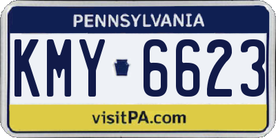 PA license plate KMY6623