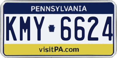 PA license plate KMY6624