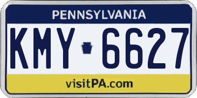 PA license plate KMY6627