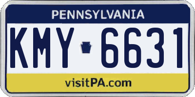 PA license plate KMY6631