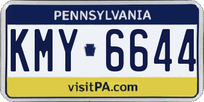 PA license plate KMY6644