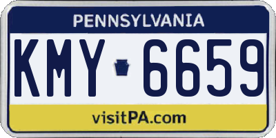 PA license plate KMY6659