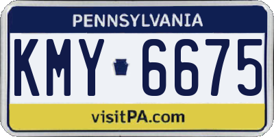 PA license plate KMY6675