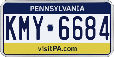 PA license plate KMY6684