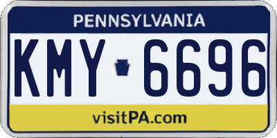 PA license plate KMY6696