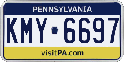 PA license plate KMY6697