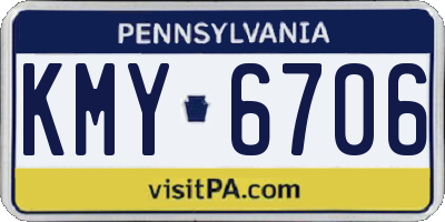 PA license plate KMY6706