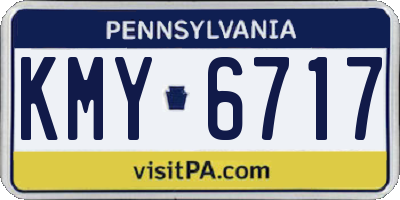 PA license plate KMY6717