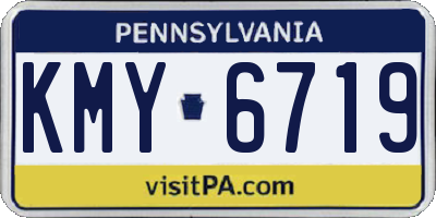 PA license plate KMY6719