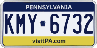 PA license plate KMY6732