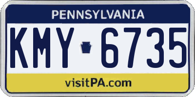 PA license plate KMY6735