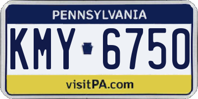 PA license plate KMY6750