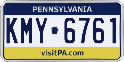 PA license plate KMY6761