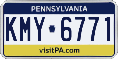 PA license plate KMY6771