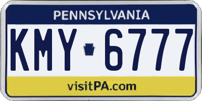 PA license plate KMY6777