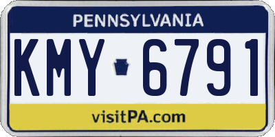 PA license plate KMY6791
