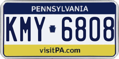 PA license plate KMY6808
