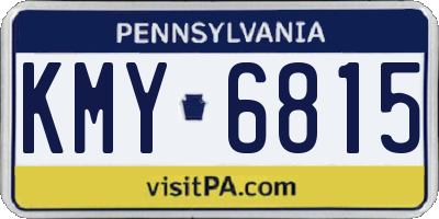 PA license plate KMY6815