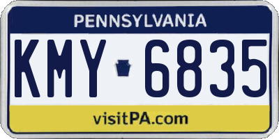 PA license plate KMY6835