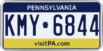 PA license plate KMY6844