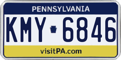 PA license plate KMY6846