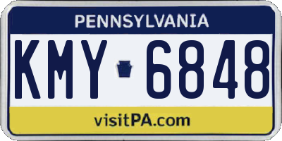 PA license plate KMY6848