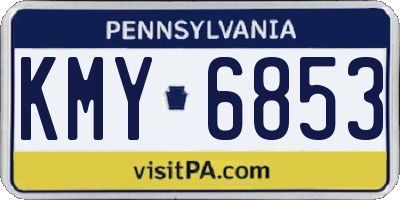 PA license plate KMY6853