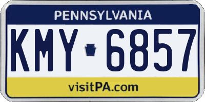 PA license plate KMY6857