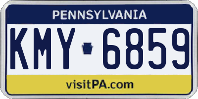 PA license plate KMY6859