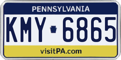 PA license plate KMY6865