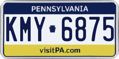 PA license plate KMY6875