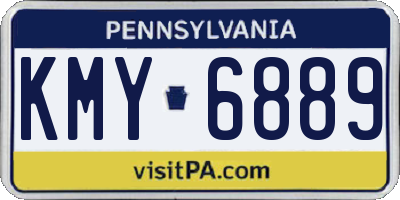 PA license plate KMY6889
