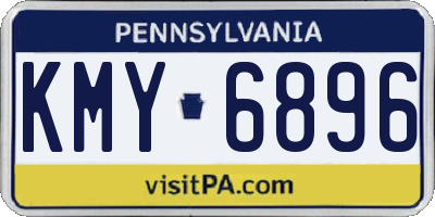 PA license plate KMY6896