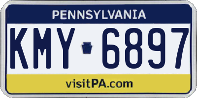 PA license plate KMY6897