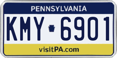 PA license plate KMY6901