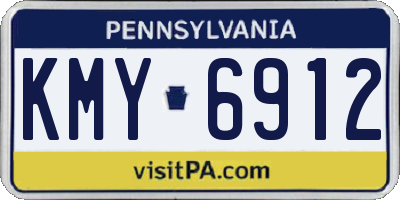 PA license plate KMY6912