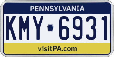 PA license plate KMY6931