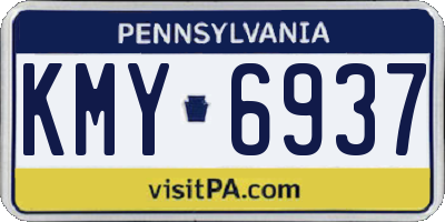 PA license plate KMY6937