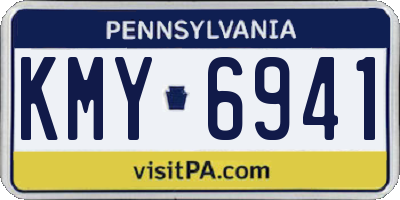 PA license plate KMY6941
