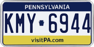 PA license plate KMY6944