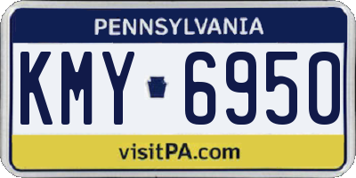PA license plate KMY6950