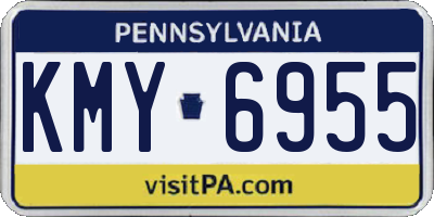 PA license plate KMY6955